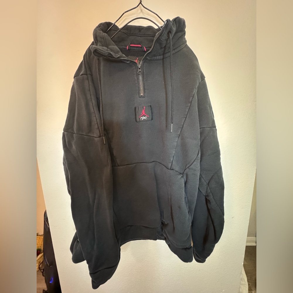 Air Jordan Half Zipper Athleisure Casual Sports Black